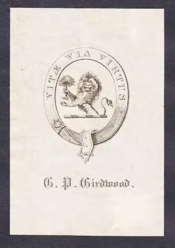 G. P. Girdwood - Gilbert P. Girdwood (1832-1917) physician Arzt medicine Medizin medical doctor docteur / Exli