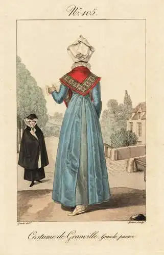 Costume de Granville. Grande parure. - Manche Normandie France Frankreich / costume Tracht costumes Trachten