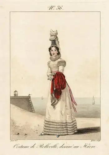 Costume de Rolleville, dessine au Havre - Seine-Maritime Normandie France Frankreich / costume Tracht costumes