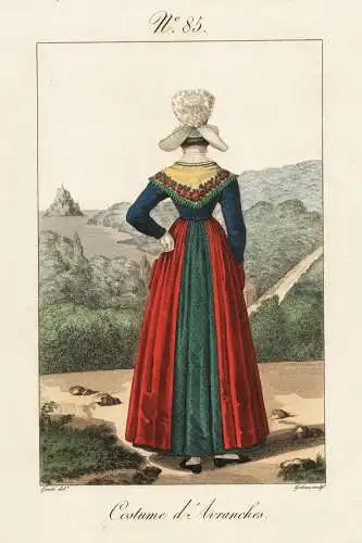 Costume d'Avranches - Manche Normandie France Frankreich / costume Tracht costumes Trachten