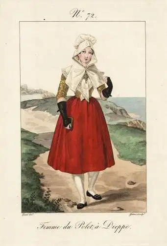 Femme du Polet, a Dieppe - Seine-Maritime Normandie France Frankreich / costume Tracht costumes Trachten