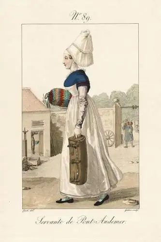 Servante de Pont-Audemer - Eure Normandie France Frankreich / costume Tracht costumes Trachten