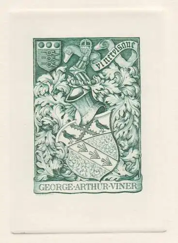 George Arthur Viner - George Arthur Viner (1893-?) / Exlibris ex-libris Ex Libris / armorial bookplate Wappen