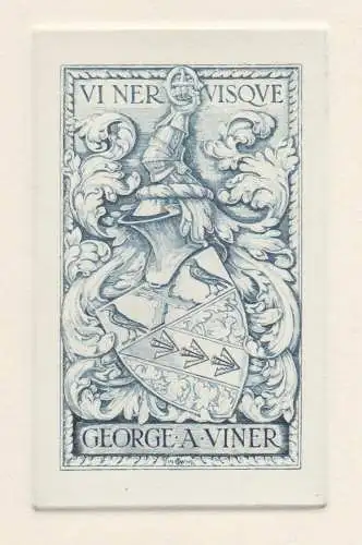 George A. Viner - George Arthur Viner (1893-?) / Exlibris ex-libris Ex Libris / armorial bookplate Wappen coat