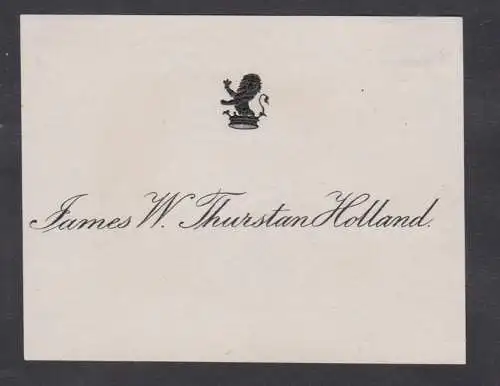 James W. Thurstan Holland - physician Arzt medicine Medizin medical doctor docteur / Exlibris ex-libris Ex Lib