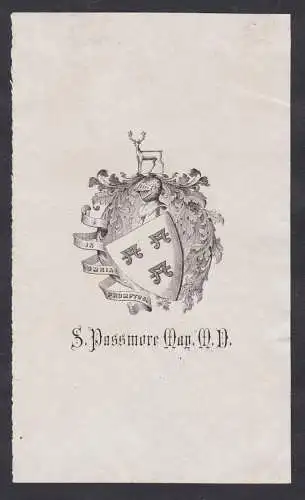 S. Possmorr May M. D. - physician Arzt medicine Medizin medical doctor docteur / Exlibris ex-libris Ex Libris