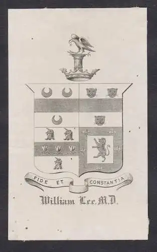 William Lee M. D. - physician Arzt medicine Medizin medical doctor docteur / Exlibris ex-libris Ex Libris / ar