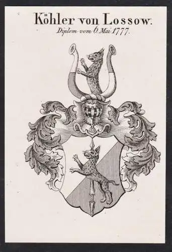 Köhler von Lossow -  Wappen Adel