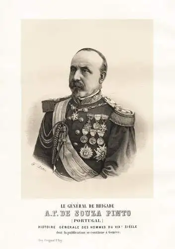 Le General de Brigade A.F.de Sopuza Pinto (Portugal) - Antonio Florencio de Sousa Pinto (1818  - 1890) Potugal