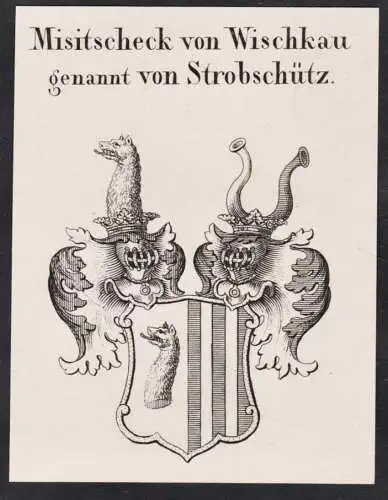 Misitscheck von Wischkau genannt von Strobschütz -  Wappen Adel