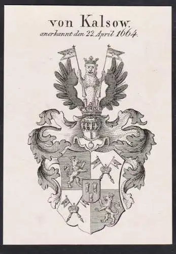 von Kalsow -  Wappen Adel