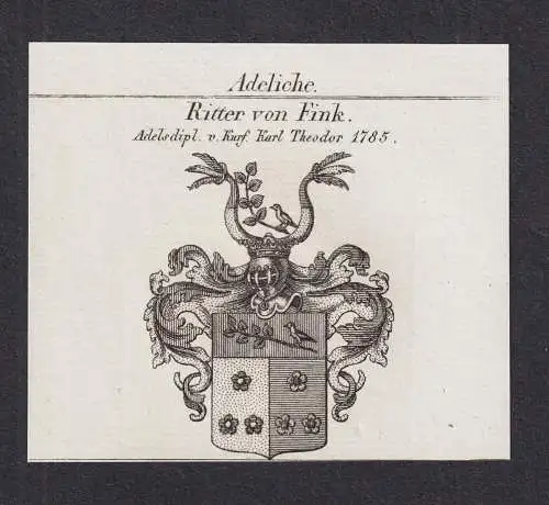 Adeliche Ritter von Fink -  Wappen Adel