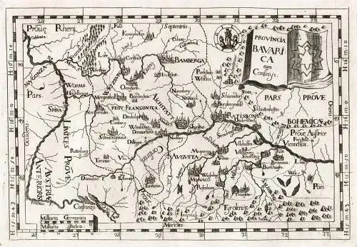 Provincia Bavarica cum confiniis - Bayern Oberpfalz Franken Oberbayern Niederbayern Bavaria / Kapuziner Capuch