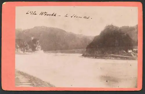 L'isle Worth - le Strudel - Insel Wörth Donau Strudel Strudengau Oberösterreich / CDV Foto Photo vintage pho