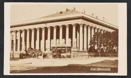 La Bourse - Bourse de Paris Palais Brongniart France Frankreich / CDV Foto Photo vintage photograph