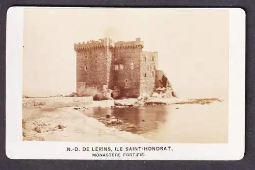 N.-D. de Lerins, Ile Saint-Honorat. Monastere  Abbaye de Lérins Île Saint-Honorat / CDV Foto Photo vintage p