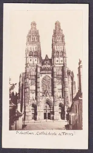 S. Gatien, Cathedrale de Tours - Cathédrale Saint-Gatien de Tours Indre-et-Loire / CDV Foto Photo vintage pho