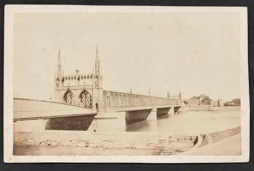 (Pont du Chemin de Fer) - Strasbourg Straßburg Alsace Elsass / CDV Foto Photo vintage photograph