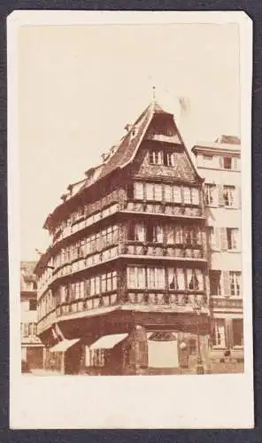 (Haus Kammerzell) - Strasbourg Straßburg / CDV Foto Photo vintage photograph