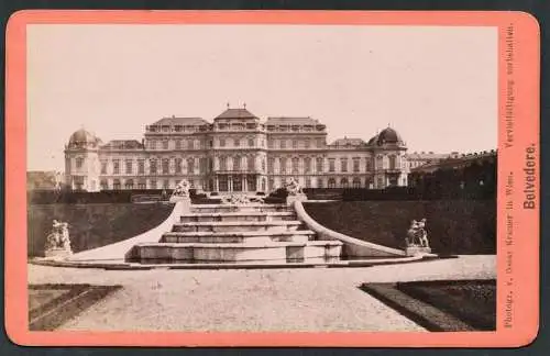 Belvedere - Schloss Belvedere Vienna Wien Österreich Austria / CDV Foto Photo vintage photograph