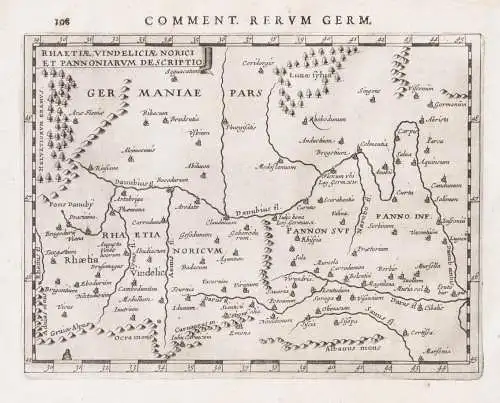 Rhaetiae Vindeliciae Norici et Pannoniarum descriptio - Raetia Noricum Pannonia Donau Schweiz Hungary Croatia