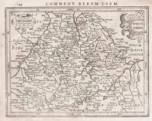 Wirtenberg Ducatus - Baden Württemberg Stuttgart Neuenstadt am Kocher Heilbronn Karte map