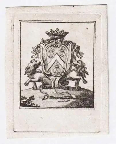 Exlibris für Anne-Louis Mouchard / Normandie Rouen / armorial bookplate Exlibris ex-libris Ex Libris / Wappen