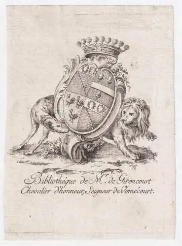 Bibliotheque de Mr. de Gironcourt - Henry-Antoine Regnard de Gironcourt (1719-1786) Lorraine Metz Alsace Schri