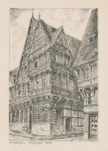 Alt Hildesheim. Altdeutsches Haus. (Wollenweberstrasse)