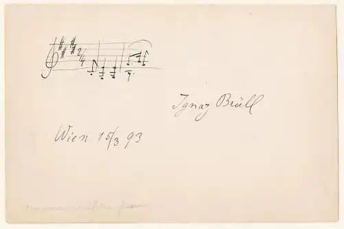 Eigh. musikalisches Albumblatt mit  15.3.93)