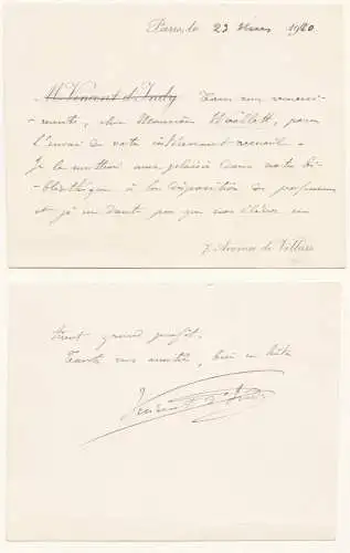 Eigh. Briefkarte mit Unterschrift. (Paris 23.3.1910)