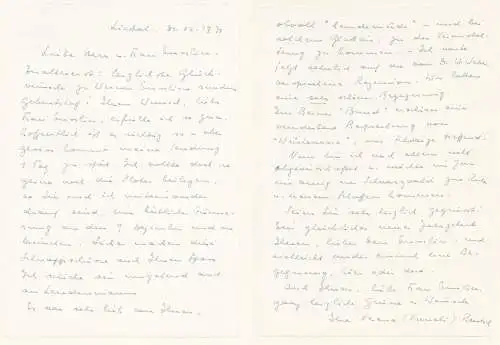 Eigh. Brief mit Unterschrift. (Liestal, 31.12.1971)