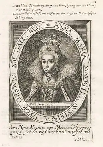 Anne Maria Mauritia Austriaca Uxor Ludovici XIII Gall. Reg. - Anna von Österreich (1601–1666) Erzherzogin H