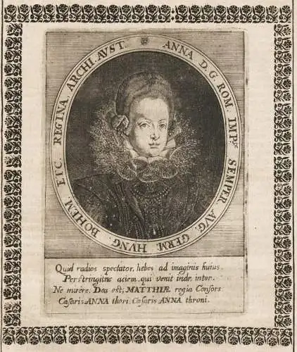 Anna D.G. Rom. Imp.... - Anna von Österreich-Tirol (1585-1618) Kaiserin des Heiligen Römischen Reiches / Ann