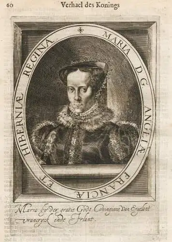 Maria D.G. Angliae Franciae et HIberniae Regina - Mary I of England (1516-1558) Queen of Ireland, Spain and Fr