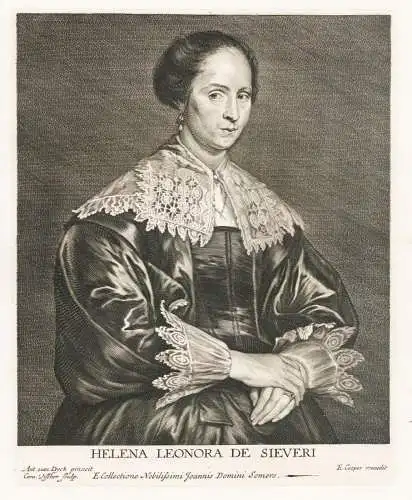Helena Leonora de Sieveri - Helena Leonora de Sieveri Portrait  engraving