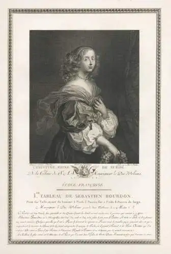 Christine, Reine de Suede - Kristina af Sverige (1626-1684) Königin Queen Scheden Sweden - Portrait
