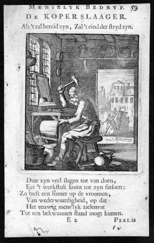Kupferschmied Schmied Kesselmacher Beruf Handwerk  Jan Luyken