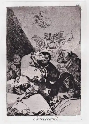 Correccion - plate 46 from Los Caprichos etching Radierung grabado