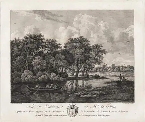 (Paysage et riviere) - River landscape Flusslandschaft Landschaft / boat Boot