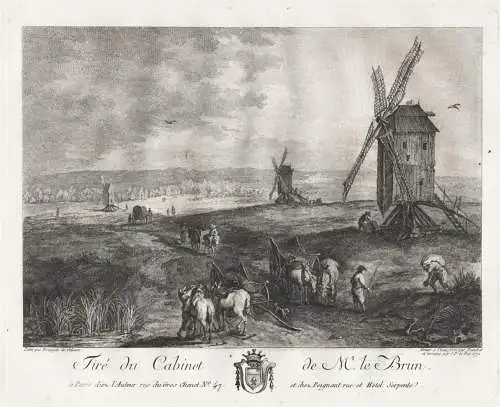 (View in Flanders) - Mühle mill / Flandern Vlaanderen