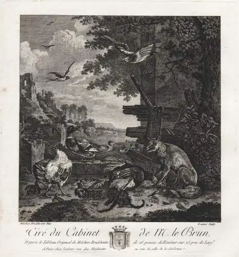 Farm animals: duck, hen and chicken, fox, turkey / Tiere auf dem Bauernhof: Ente, Hühner, Fuchs, Truthahn