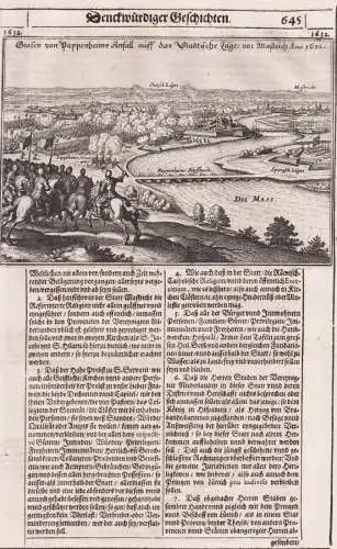 Grafen von Pappenheims Anfall auff das Stadtische Läger vor Mastrich Anno 1632 - Belagerung von Maastricht im