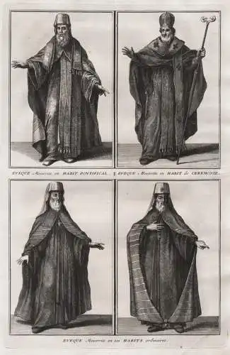 Eveque Moscovite en Habit Pontifical. / Eveque Moscovite en Habit de Ceremonie. / Eveque Moscovite en ses Habi