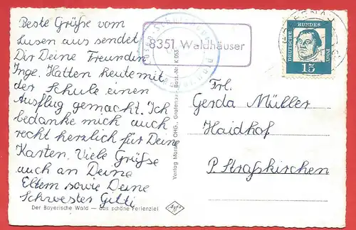 [Echtfotokarte schwarz/weiß] Bayerischer Wald, Lusengipfel, Waldhaus,  Riedlhütte, Martinsklause, Neuschönau, Lusenkuppe. 