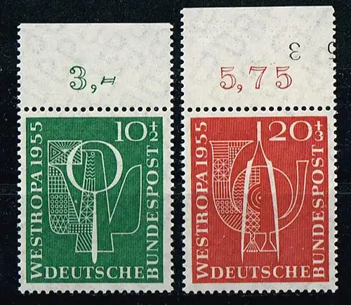 BRD Mi.Nr.217-18**postfrisch Briefmarkenausstellung Düsseldorf
Michelwert 17 Euro