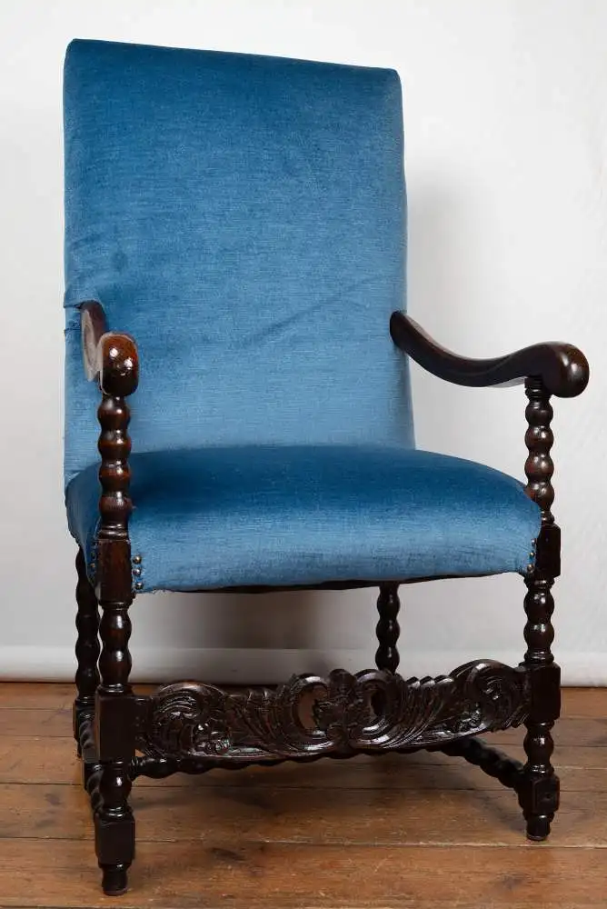 Französischer Fauteuils ca. 1860 Nussbaum 0