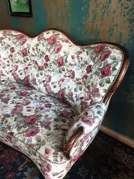 Biedermeier Sofa aus Nussbaum ca. 1890 2