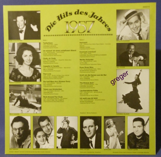 LP Die Hits des Jahres 1957 Nr.8 Nr. 1957 Nr.8 oldthing Schlager