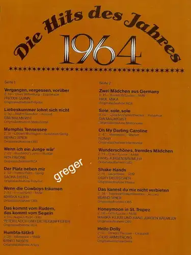 LP Die Hits des Jahres  1964  Nr.15